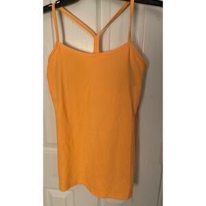 Lululemon Orange Racerback Tanktop With Built In Bra Size 6